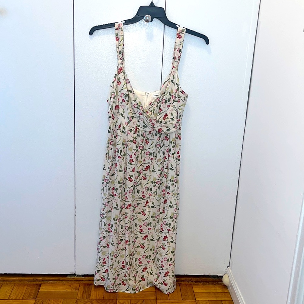 Club Monaco 100% floral print silk dress new with tags
